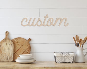 Custom Wood Letters | Laser Cut Letters | Custom Large Name Cutout | Wall Wood Sign | Wooden Cutout Large Word