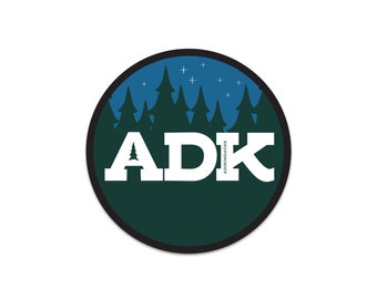 Adirondacks Starry Night Sticker | Adventure Upstate NY Sticker | ADK Sticker | Upstate New York