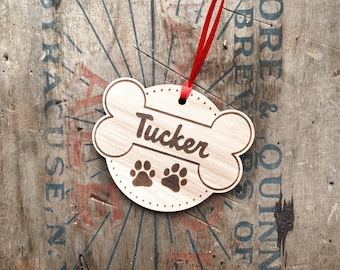 Custom Dog Christmas Custom Ornament | Pet Christmas Gift | Personalized Puppy Wood Ornament