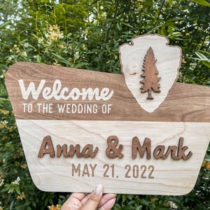 National Park Inspired Wedding Sign | Wedding Decor | Wedding Welcome Sign | Wedding Photo Prop