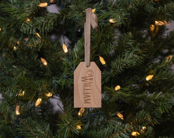 Custom Wooden Stocking Tag | Gift Tag