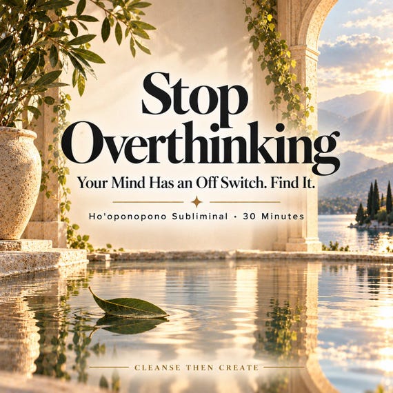 Ho'oponopono Overthinking Subliminal Audio, Calm Mind Affirmations, 396 Hz Frequency, Quiet Your Mind, Mental Clarity, Digital Download