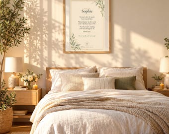 Personalisierter Ho'oponopono-Druck mit Ihrem Namen, individuelle Affirmations-Wandkunst, Handy-Hintergrundbild, vier druckbare Sätze, Geschenk zur Selbstliebe