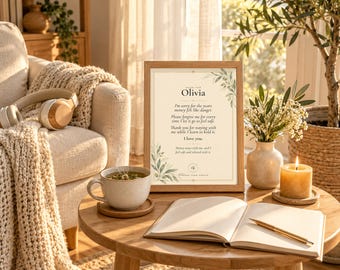 Persönliche Clearing-Sitzung, Audio, Bericht und Karte mit Ihrem Namen, individuelle Ho'oponopono-Subliminals, tägliches Arbeitsbuch, personalisiertes Geschenk
