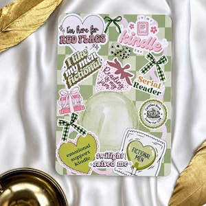 Matcha Girl boklig mysig Kindle-insats - klistermärkesstil