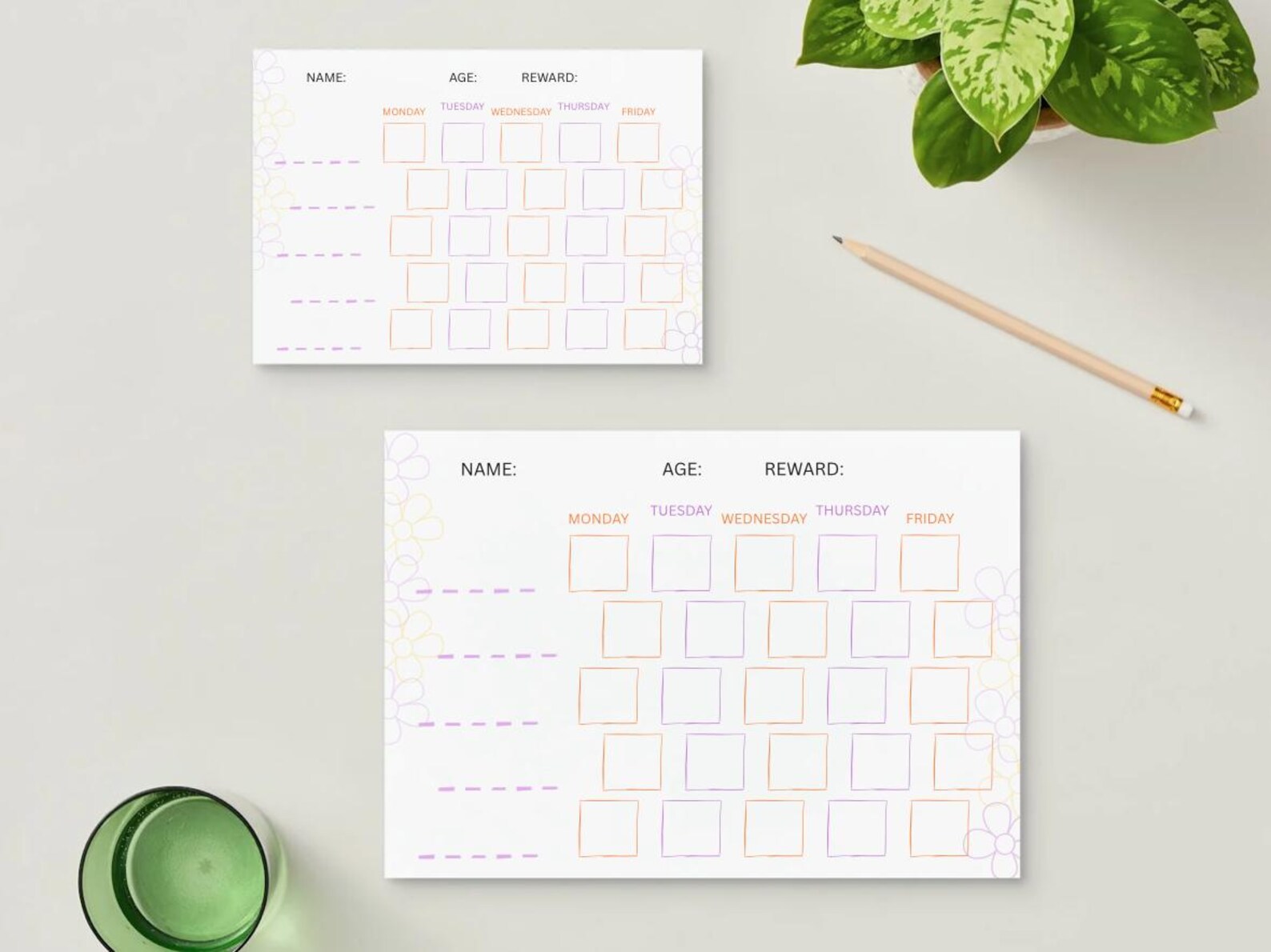 Flower Reward Chart Printable | Kids Behavior Tracker (PDF Download) - Etsy