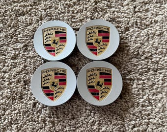 76mm Alloy Wheel Centre Caps for Porsche | Silver