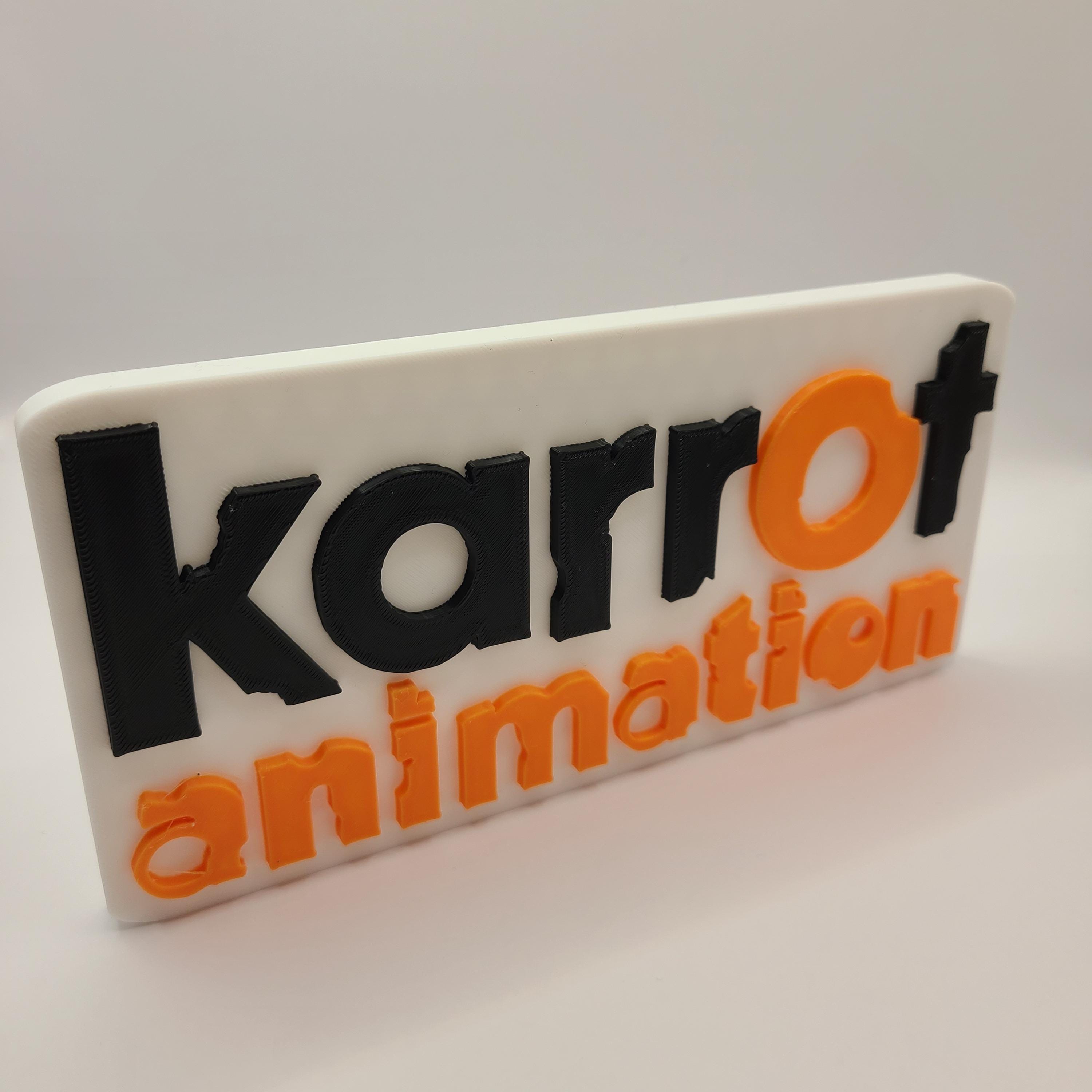 Karrot Animation - 3D Logo Display Model - Etsy