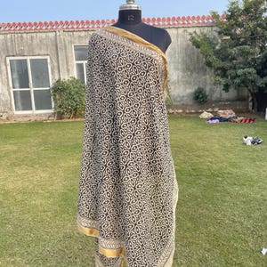 Indian Block Print Pareo, Cotton Sarong for Women, Beach Wrap Skirt, Vacation Swim Cover Up image 6
