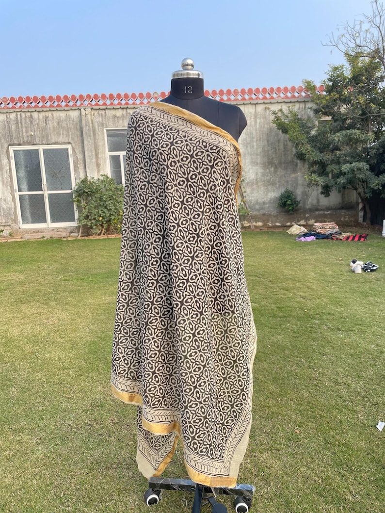 Indian Block Print Pareo, Cotton Sarong for Women, Beach Wrap Skirt, Vacation Swim Cover Up image 6