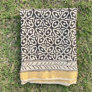 Indian Block Print Pareo, Cotton Sarong for Women, Beach Wrap Skirt, Vacation Swim Cover Up image 5
