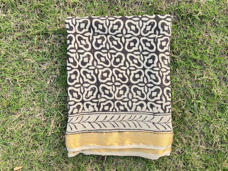 Indian Block Print Pareo, Cotton Sarong for Women, Beach Wrap Skirt, Vacation Swim Cover Up image 5