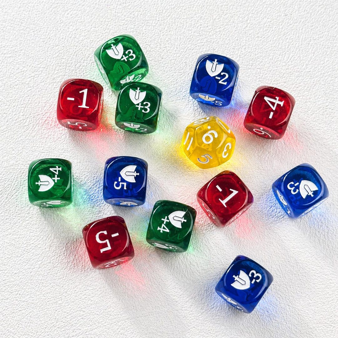 Fancy Riftbound Dice Riftbound TCG Dice Set – 13pc Transparent Buff/debuff Tracker Acrylic ...