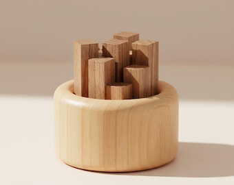 Natural Wood Essential Oil Diffuser, Fireless Passive Aroma Decor (Walnut, Rosewood, Beech)