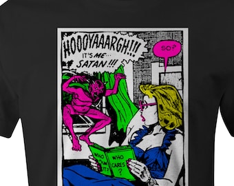 Uuuargh! Sono IO, SATANA!!! T-shirt con pannello di fumetti a 6 colori