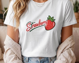 Strawberry SVG PNG Bundle, Summer Fruit Shirt Design (Digital Download)