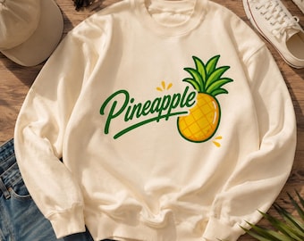 Retro Pineapple Summer Fruit SVG PNG (Digital Download)
