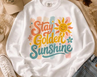 Retro Sunshine SVG Bundle, Boho Summer Typography Shirt Design (Digital Download)