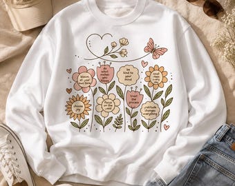 Inspirational Floral SVG Bundle, Boho Retro Shirt Design (Digital Download)