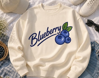 Blueberry SVG PNG Bundle, Fruit Sticker Design, Summer Sublimation File (Digital Download)