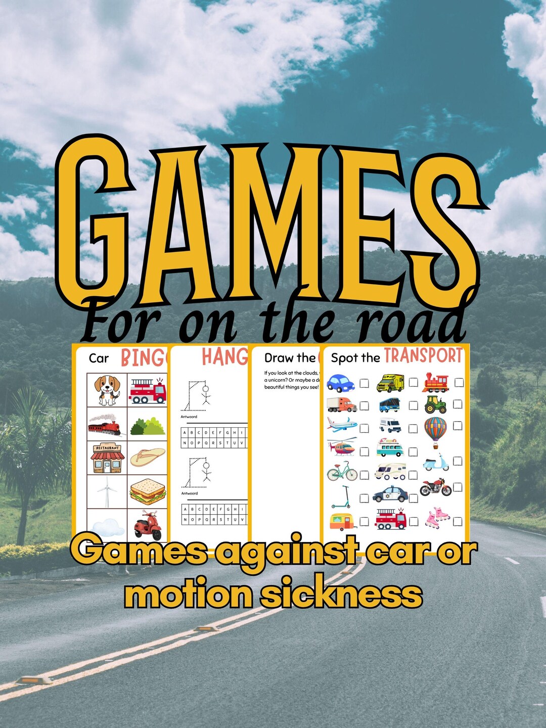 Road Trip Games for Kids | Download & Print | on the Road to the ...