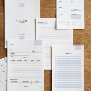 Planner voor maandelijkse en wekelijkse elementen | Basic Budgetracker Maandelijks | Weekplanner | Habit tracker | Tijdloos