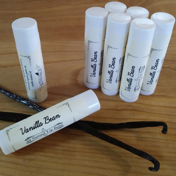 All Natural Lip Balm - Vanilla Bean - made with 100% pure organic ingredients