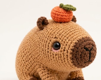 Gehaakte capibara pluche | Handgemaakte knuffelcadeau voor dierenliefhebbers | Unieke gehaakte knuffel