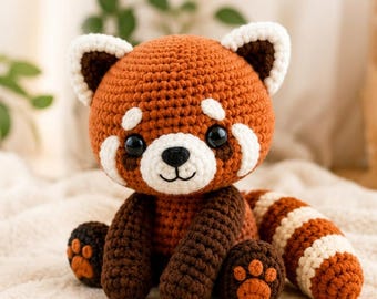Laag naaipatroon gehaakt vosje: Snuggle Foxie amigurumi-knuffel (pdf-tutorial)
