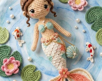 Haakpatroon koi zeemeermin Kiyoko (pdf) |  Amigurumipop, mix en match