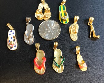 Details about 14k 14kt Yellow Gold OCEAN CITY DOUBLE FLIP-FLOP Charm PENDANT 15.85 mm Details about 14k 14kt Yellow Gold OCEAN CITY DOUBLE FLIP-FLOP Charm PENDANT 15.85 mm