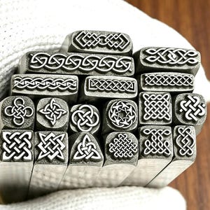 Celtic Knot Border Metal Stamps, Southwest Tribal Steel Punch Tools, Jewelry Hand Stamping Puncher