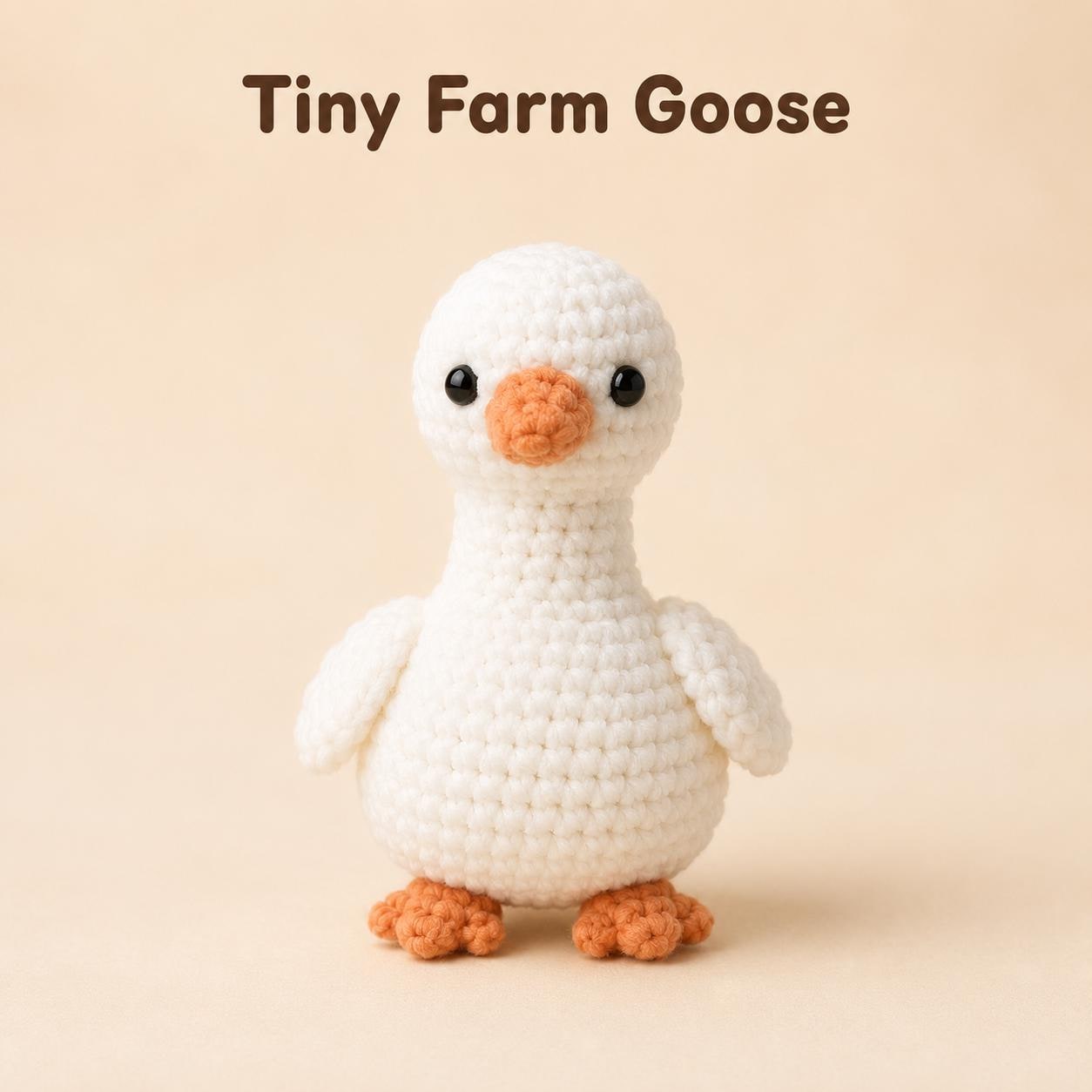 Goose Some-Sew Amigurumi Tiny Farm Goose for Beginners