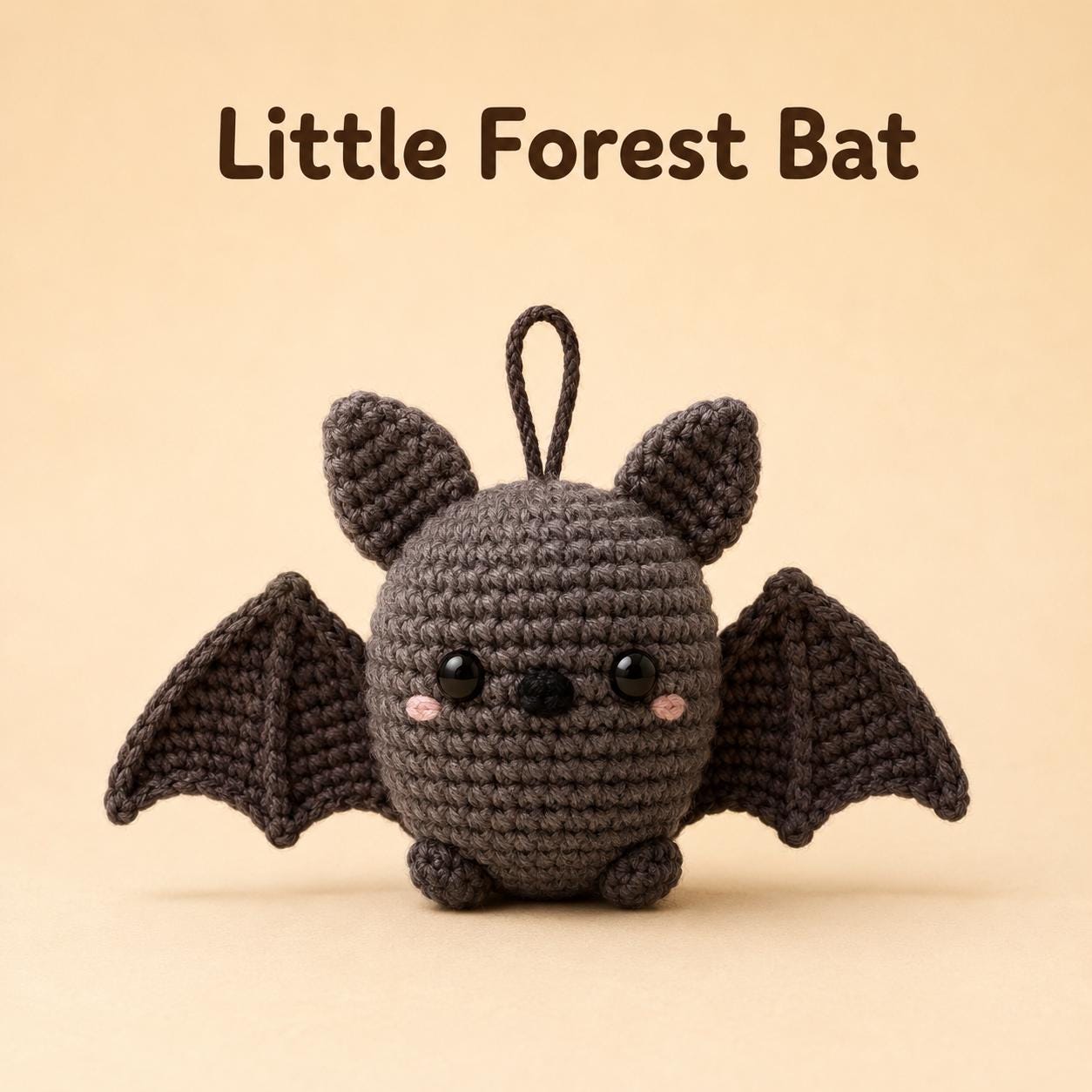 39 Bat Crochet Patterns for Halloween Decor, Gifts, and Spooky-Cute Amigurumi 8 Little Forest Bat Hanging Mini Amigurumi
