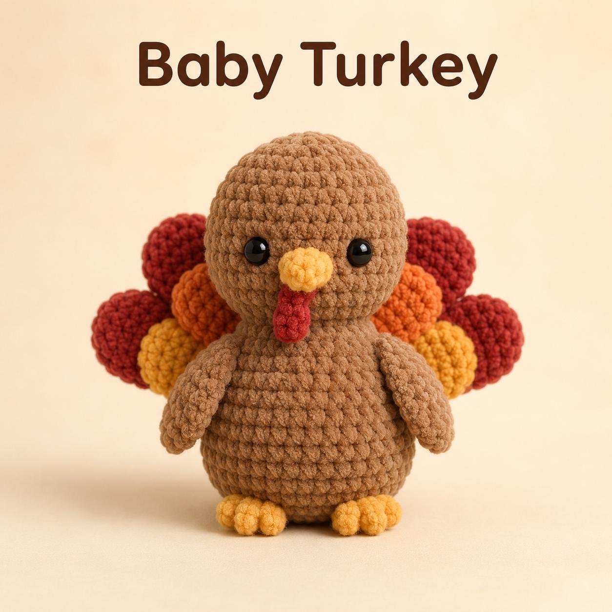 39 Turkey Crochet Patterns for Festive Thanksgiving Decorations 2 Baby Turkey Amigurumi Plushie Farm Animal for Beginners