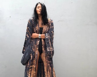 Kimono long surdimensionné, peignoir, été, kimono unisexe, femme de grande taille, vacances, look vacances