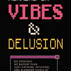 Retro pixel art printable poster with funny quote, gaming-inspired typography, dopamine decor aesthetic, and humorous caffeine-themed wall art.