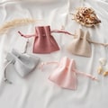 50pcs Drawstring Jewelry Pouch, Jewelry Packaging Pouch, Small Jewelry Bag, Custom Logo Pouch, Jewelry Gift Packaging, Gift for Her product logo