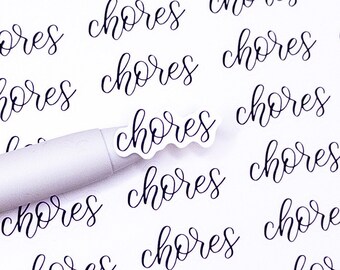 Foglio di adesivi per agenda con la scritta "Cores Script" (44 adesivi) per bullet journal e calligrafia.