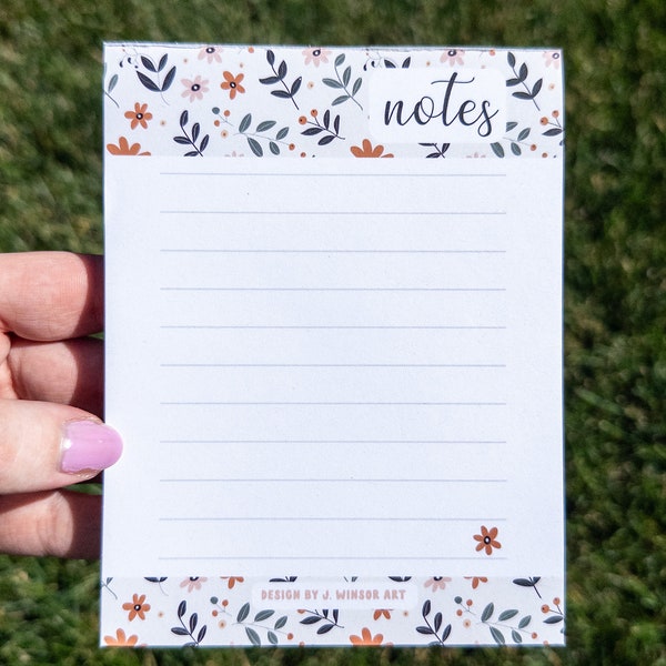 Bloc-notes floral illustré Dainty Bloc-notes Liste de tâches