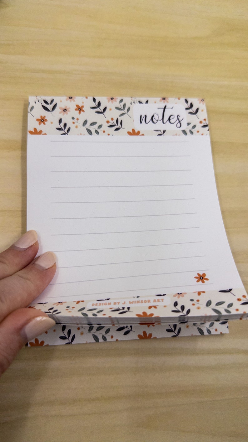 Dainty Illustrated Floral Notepad Memo Pad to Do List - Etsy