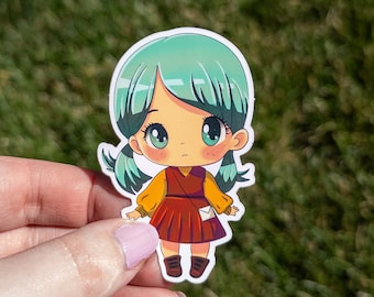 Pegatina de vinilo de 3 pulgadas de Angie Chibi