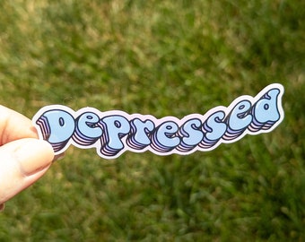 Depressed Vinyl Sticker 4 inch