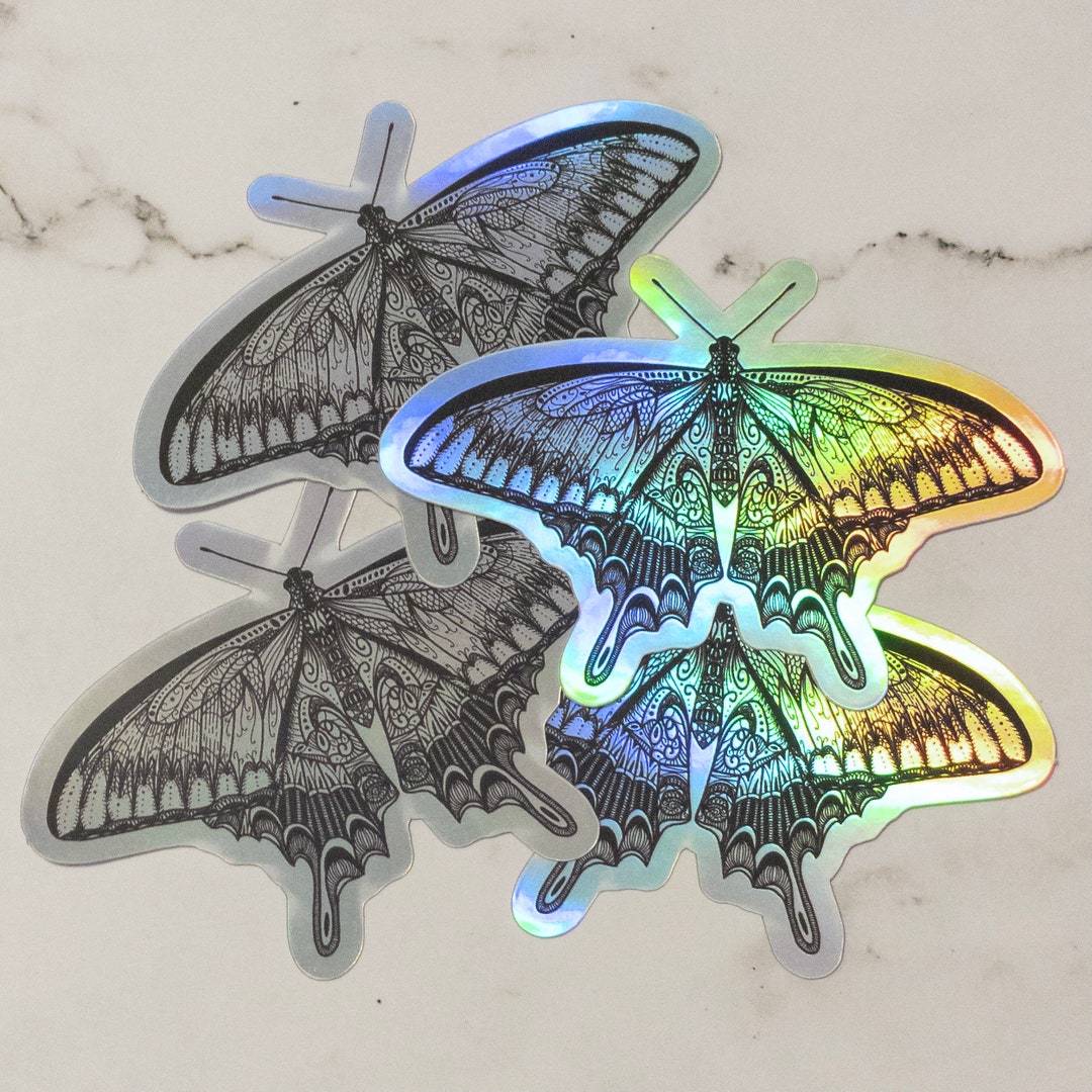 Butterfly Holographic Sticker 3 Inch - Etsy