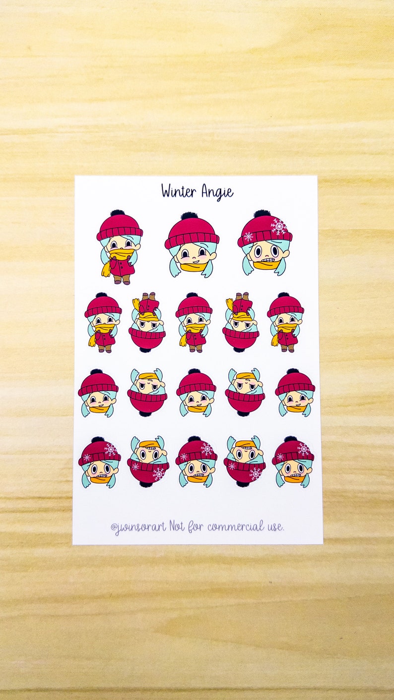 Seasonal Angie Planner Sticker Sheet Winter Spring Summer Fall Autumn ...