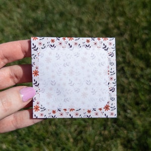 Dainty Illustrated Floral Sticky Notes Post It Notes