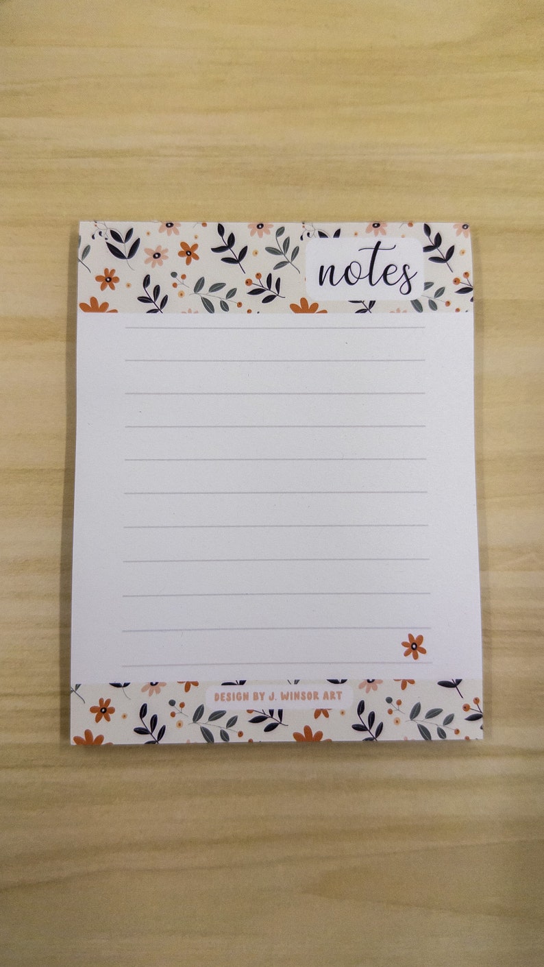 Dainty Illustrated Floral Notepad Memo Pad to Do List - Etsy