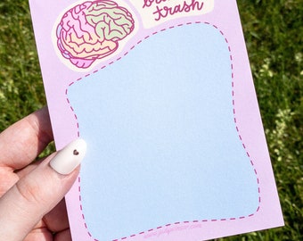 Brain Trash Notepad Memo Pad To Do List