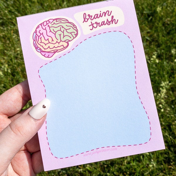 Brain Trash Notepad Memo Pad To Do List