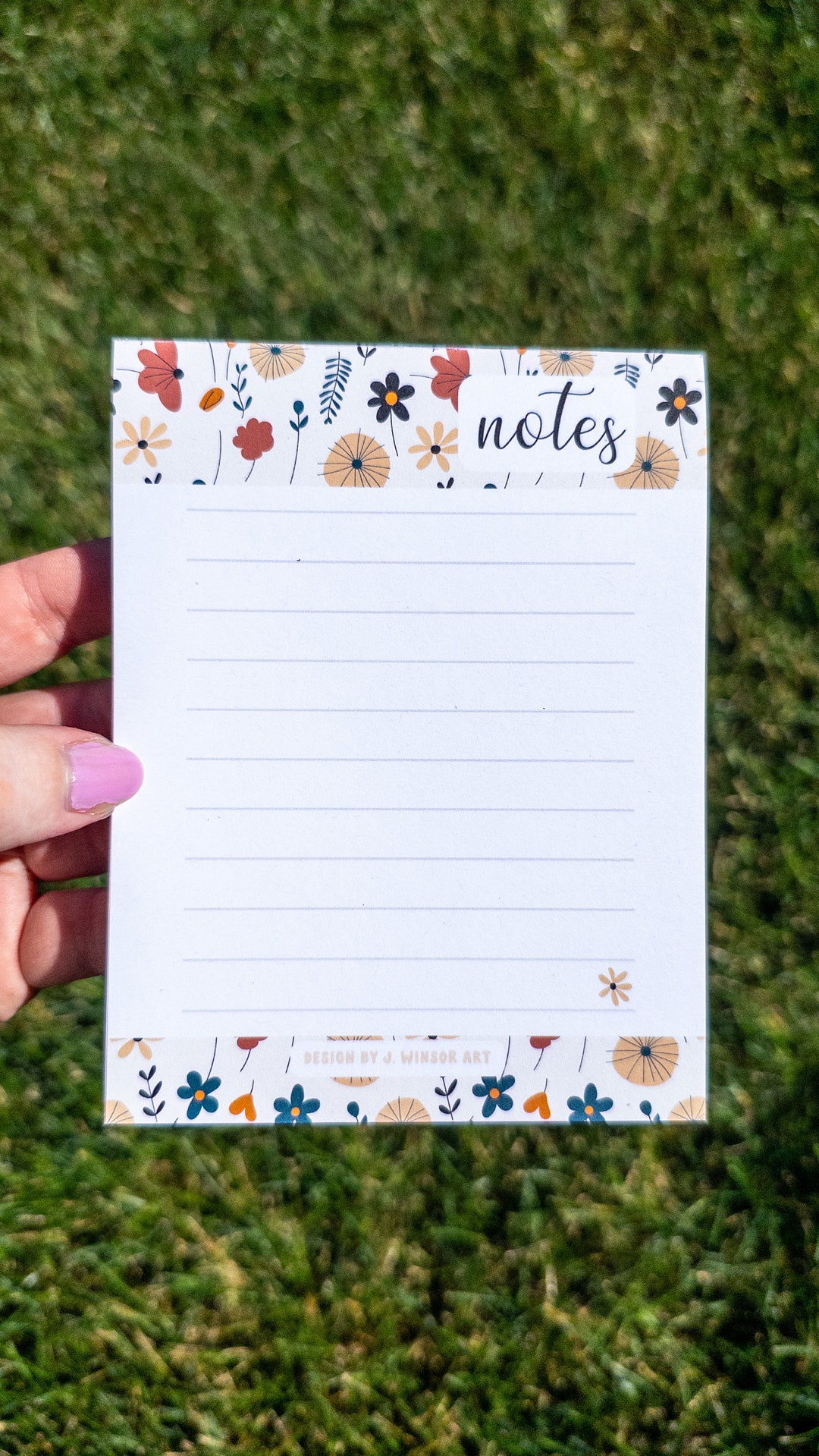 Abstract Minimal Floral Notepad Memo Pad to Do List - Etsy